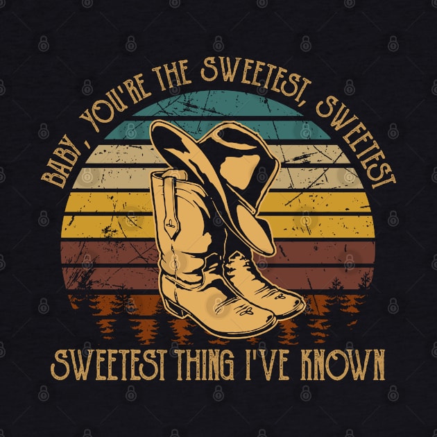 Baby, You're The Sweetest, Sweetest, Sweetest Thing I've Known Boots Music Lyric Hats by Beetle Golf